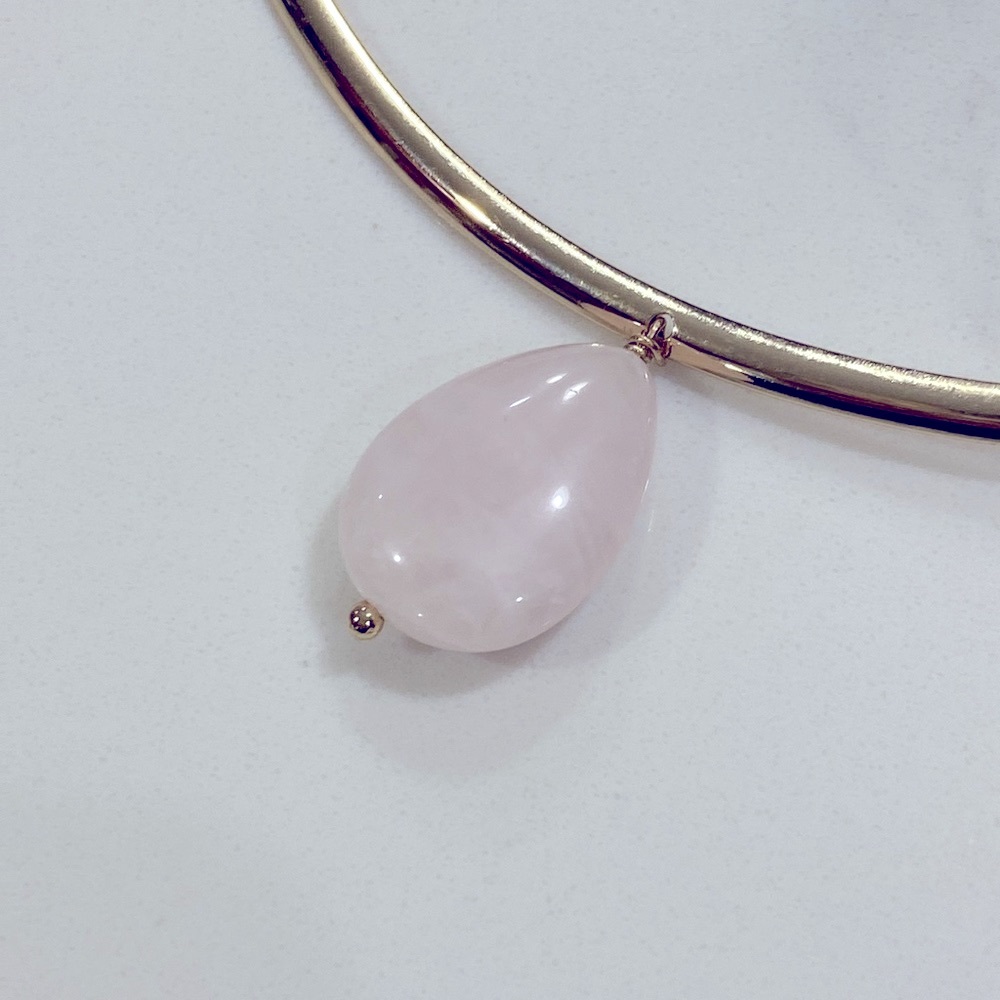 NWOT Vera Bradley semi precious collar necklace gold tone and pink stone sale - Picture 2 of 5